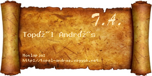 Topál András névjegykártya